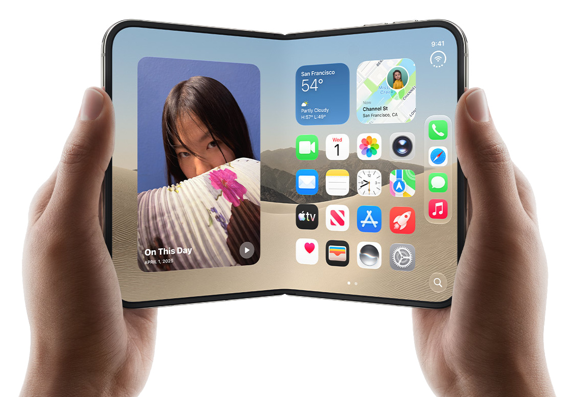 iPhone Duo, held open in two hands